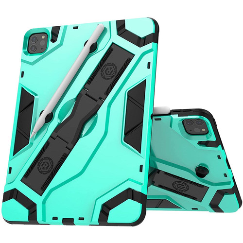 Rugged Hybrid Armor Case with Multi-Functional Kickstand for iPad Air (5th and 4th Generation) - Teal