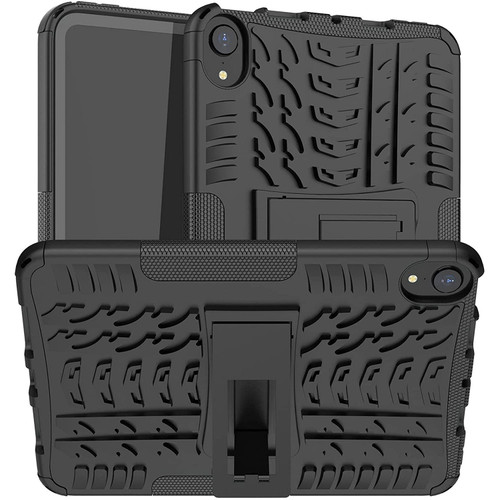 Exoskeleton Hybrid Armor Case with Kickstand for iPad Mini 6 (6th Generation) - Black