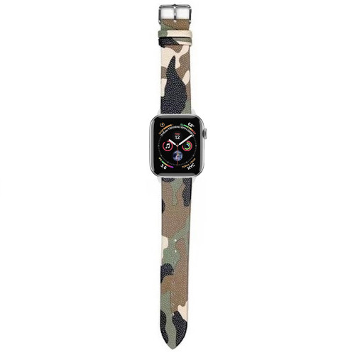 Camouflage Series Leather Band for Apple Watch 41mm / 40mm / 38mm - Green