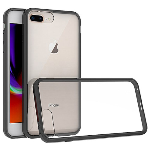 Tough Shield Snap-on Transparent Hybrid Case for iPhone 8 Plus / 7 Plus - Black