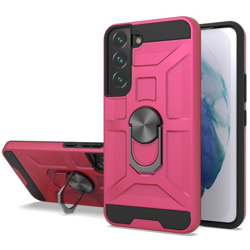 Dynamic Dual Layer Hybrid Case with Ring Holder for Samsung Galaxy S21 5G - Hot Pink