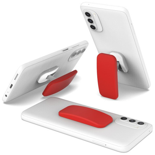 Collapsible Cell Phone Grip Kickstand - Red