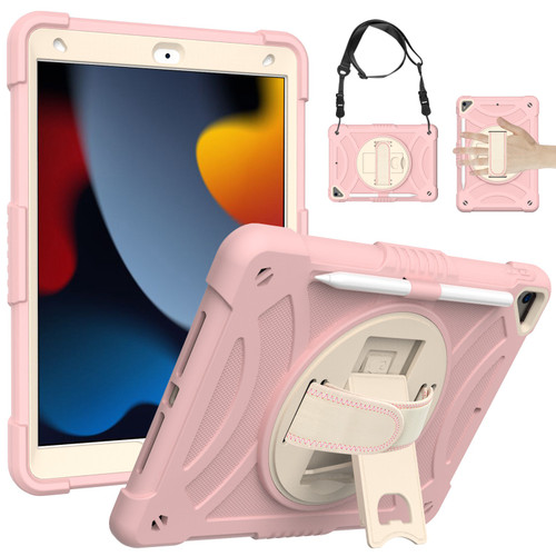 Military Grade 3-IN-1 Shockproof Hybrid Case with Hand Strap for iPad 10.2 inch (9th, 8th & 7th Gen)