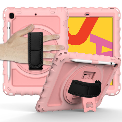 Military Grade 3-IN-1 Hybrid Armor Case with Hand Strap for iPad 9.7 inch (5th & 6th Generation)