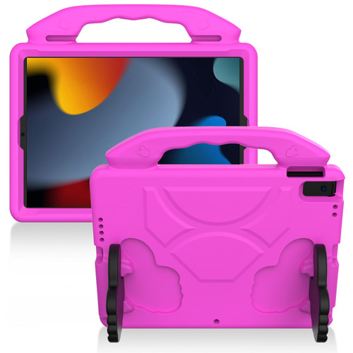 Kids Friendly Drop Resistant Case with Handle and Stand for iPad 10.2 inch (9th, 8th & 7th Gen) - Hot Pink