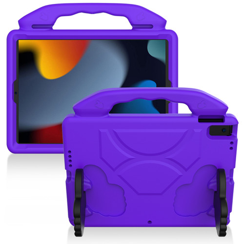 Kids Friendly Drop Resistant Case with Handle and Stand for iPad 10.2 inch (9th, 8th & 7th Gen) - Purple