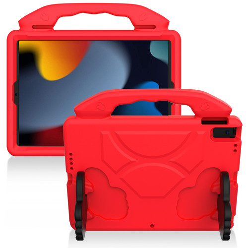 Kids Friendly Drop Resistant Case with Handle and Stand for iPad 10.2 inch (9th, 8th & 7th Gen) - Red