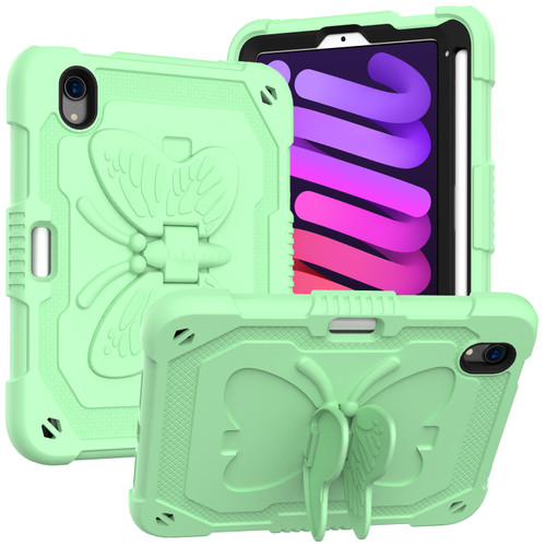 Butterfly Series Military Grade Shockproof Hybrid Case with Adjustable Wings for iPad Mini 6 (6th Generation) - Green
