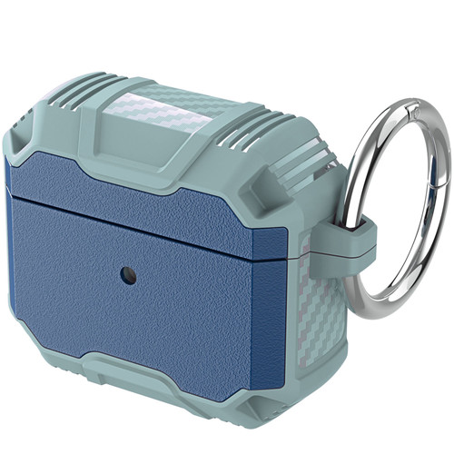 Carbon Series TUFF Hybrid Case for AirPods (3rd Generation) - Navy Blue Teal