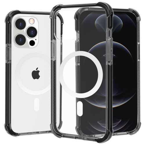 MagSafe Compatible Transparent Protective Bumper Case for iPhone 13 Pro Max - Black