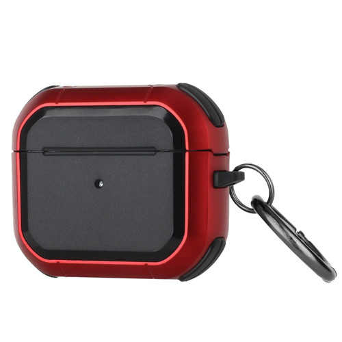 Rugged Shockproof Hybrid Case for AirPods (3rd Generation) - Black Red