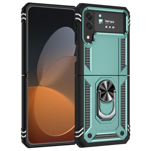 Ring Grip Hybrid Case for Samsung Galaxy Z Flip 4 - Green