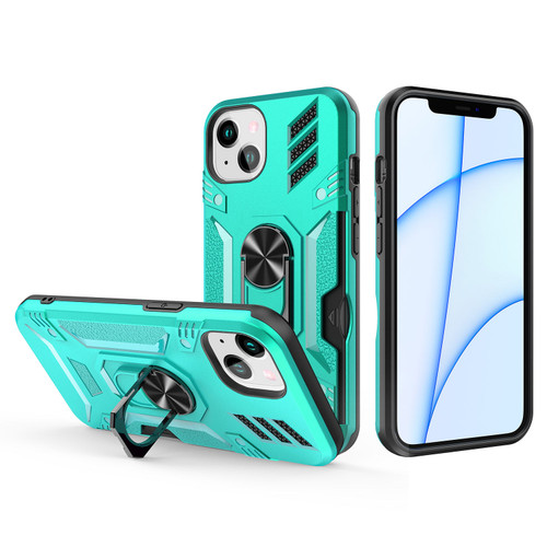 Tough Ring Grip Case with Card Slot for iPhone 14 - Teal