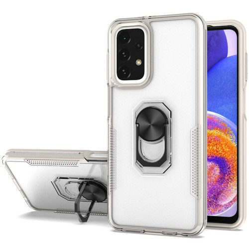 Translucent Series Hybrid Case with Ring Grip for Samsung Galaxy A23 5G - White