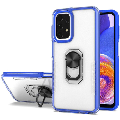 Translucent Series Hybrid Case with Ring Grip for Samsung Galaxy A23 5G - Blue