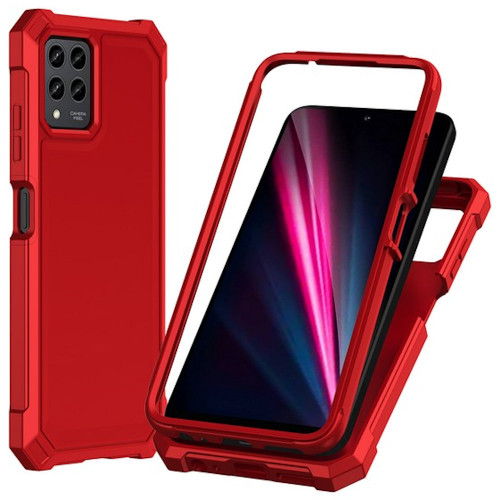 Military Grade Rugged Armor Case for T-Mobile REVVL 6 Pro 5G - Red