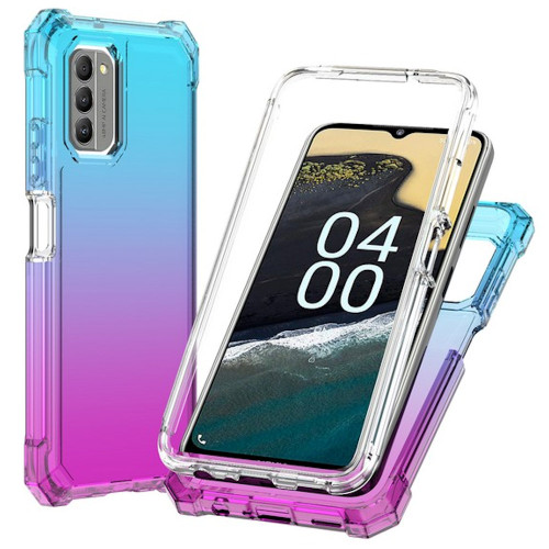 Military Grade Rugged Armor Case for Nokia G400 5G - Gradient Blue Purple