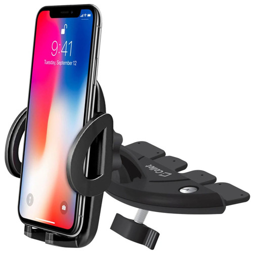 CD Slot Phone Mount with 360 Degree Cradle Rotation and Stabilizing Knob
