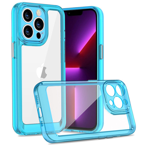 HD Transparent Case for iPhone 14 Pro - Blue