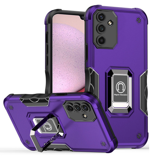 Military Grade Shockproof Hybrid Armor Case with Ring Grip for Samsung Galaxy A14 5G - Purple