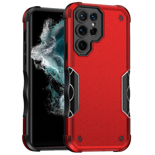 Military Grade Shockproof Hybrid Case for Samsung Galaxy S23 Ultra - Red