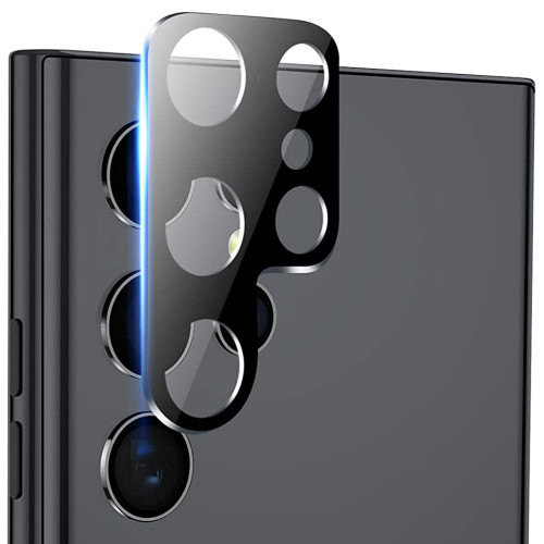 HD Tempered Glass Camera Lens Protector for Samsung Galaxy S23 Ultra - Black