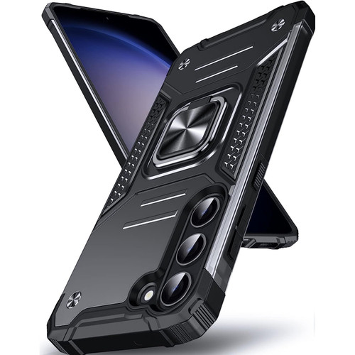 Robust Series Hybrid Case with Ring Grip for Samsung Galaxy S23 Plus - Black