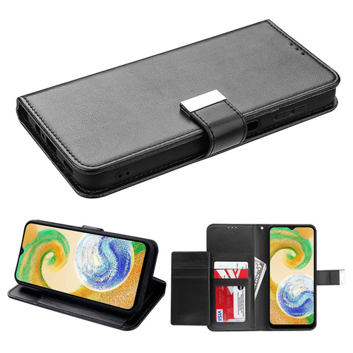 Extra Series Essential Leather Wallet Stand Case for Samsung Galaxy A14 5G - Black