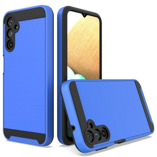 Brushed Textured Hybrid Armor Case for Samsung Galaxy A54 5G - Blue