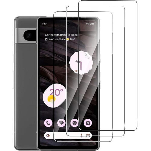 3-Pack HD Tempered Glass Screen Protector for Google Pixel 7a