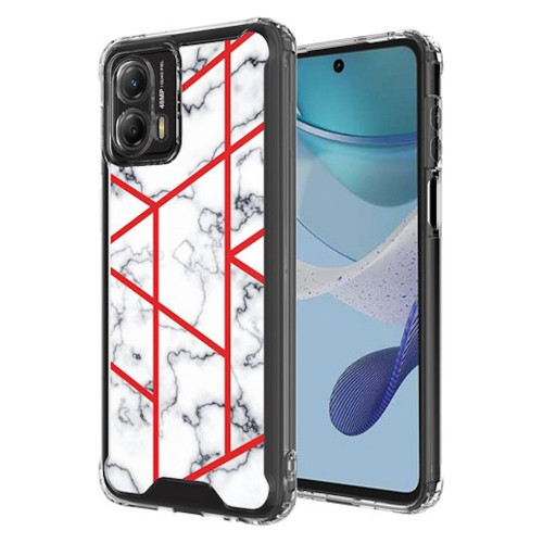 Marble Series Dual Layer Designer Case for Motorola Moto G 5G 2023 - White