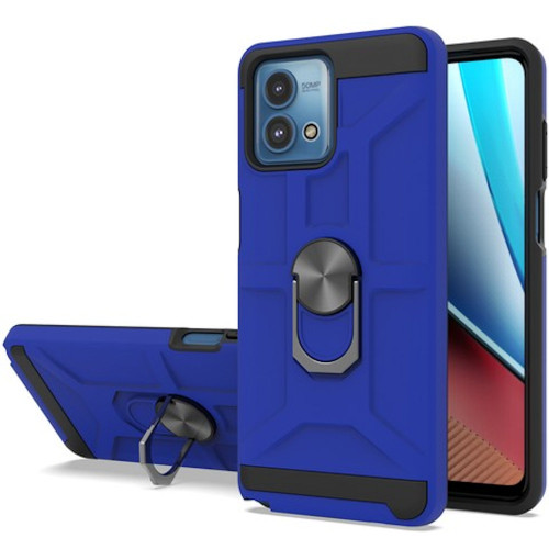 Dynamic Dual Layer Hybrid Case with Ring Grip for Motorola Moto G Stylus 5G 2023 - Blue
