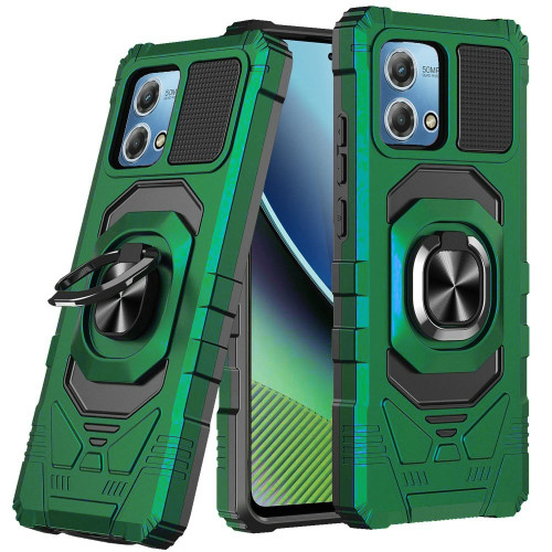 Robotic Series Dual Layer Hybrid Case with Ring Grip for Motorola Moto G Stylus 5G 2023 - Green