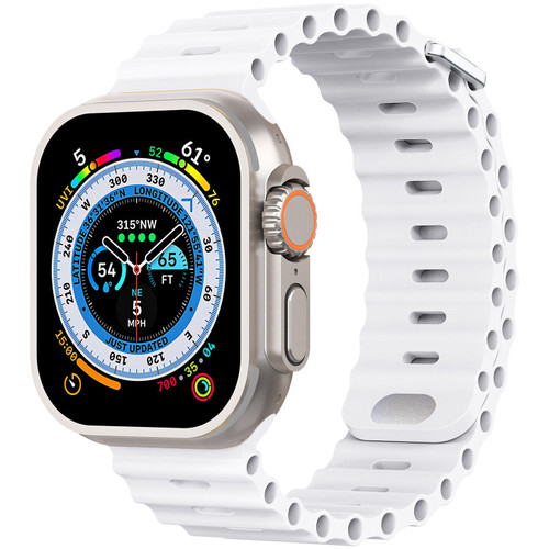 Tubular Sport Band for Apple Watch 49mm / 45mm / 44mm / 42mm - White