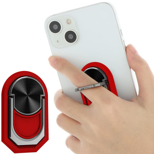 360 Rotating Ring Holder and Stand for Smartphone - Red