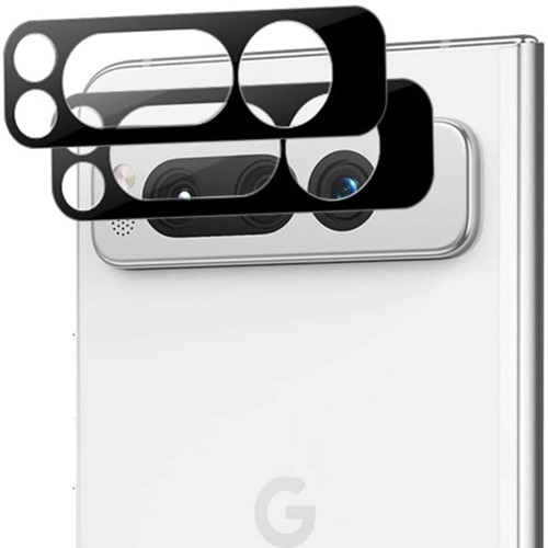 2-Pack HD Tempered Glass Camera Lens Protector for Google Pixel Fold - Black
