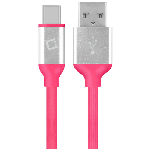 Gummy USB-C to USB-A Charge and Sync Cable - Pink