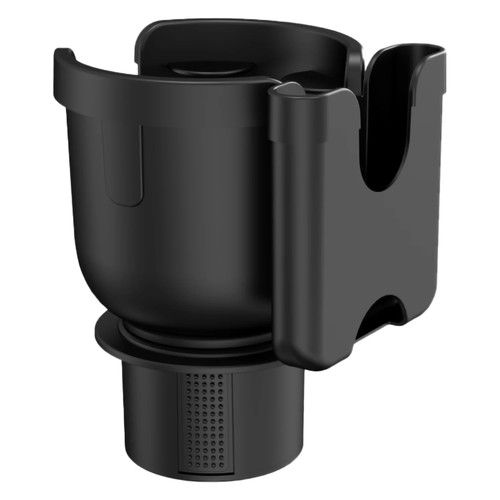 2-IN-1 Cup Holder Expander with Phone Holder - Black