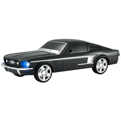 1967 Ford Mustang GT Fastback Muscle Car Bluetooth Wireless Speaker with LED Headlights - Black