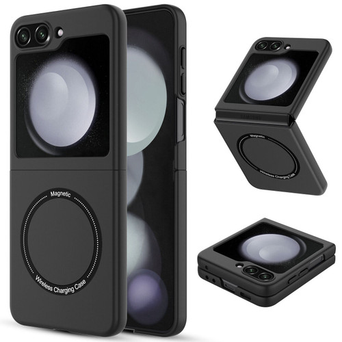 Slim Protective Cover with MagSafe Magnetic Ring for Samsung Galaxy Z Flip 5 - Black