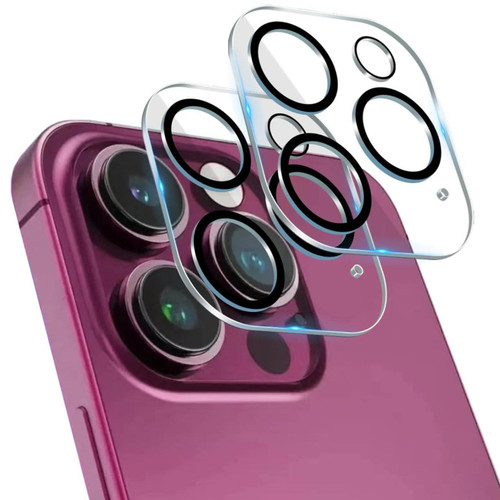 2-Pack HD Tempered Glass Camera Lens Protector for iPhone 15 Pro / iPhone 15 Pro Max