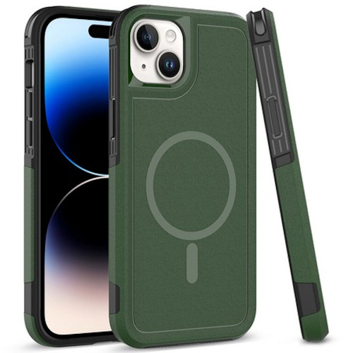 TUFF Hybrid Armor Case with MagSafe for iPhone 15 Plus - Green