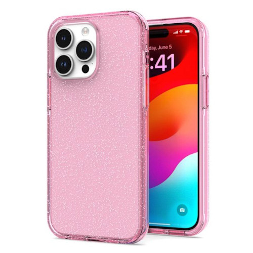 Stardust Glitter Hybrid Case for iPhone 15 Pro - Pink