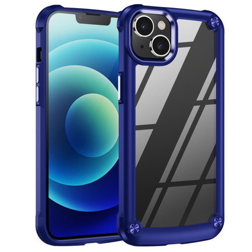 Tough Shield Snap-on Transparent Case for iPhone 15 - Blue