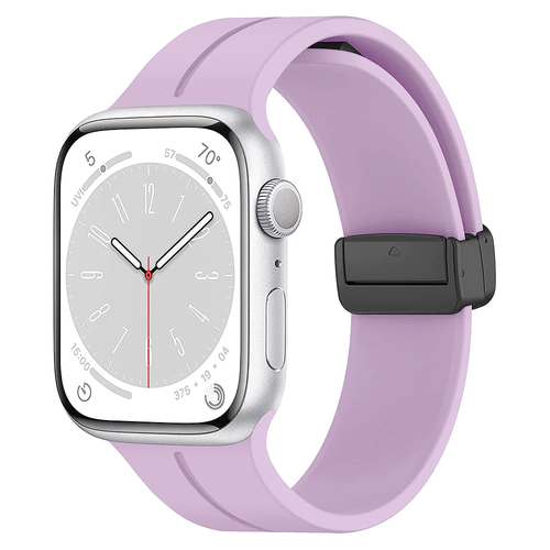 Premium Silicone Band with Magnetic Buckle for Apple Watch 41mm / 40mm / 38mm - Purple