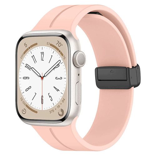 Premium Silicone Band with Magnetic Buckle for Apple Watch 41mm / 40mm / 38mm - Rose Gold