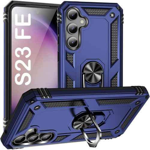 Military Grade Hybrid Case with Ring Grip for Samsung Galaxy S23 FE - Blue