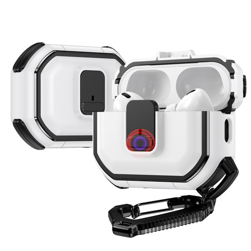 Rugged Protective Case with Secure Lock Clip for AirPods (3rd Generation) - White