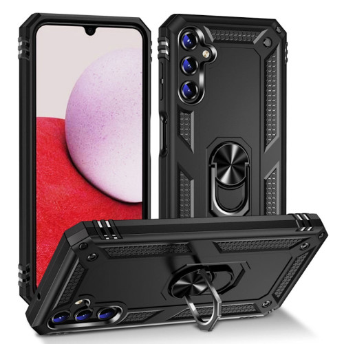 Military Grade Hybrid Case with Ring Grip for Samsung Galaxy A15 5G - Black