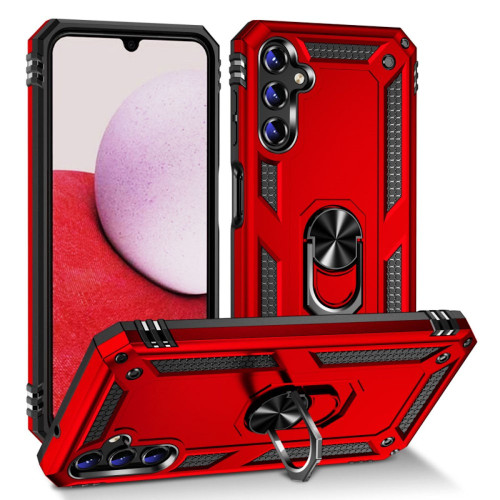 Military Grade Hybrid Case with Ring Grip for Samsung Galaxy A25 5G - Red